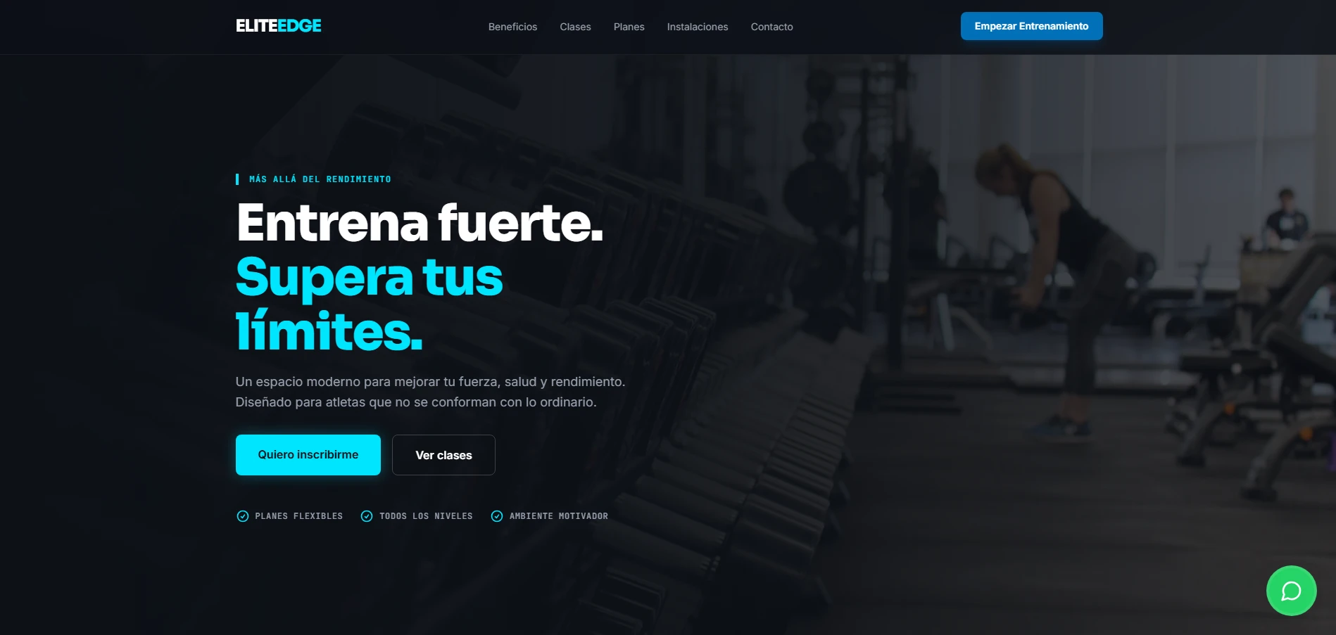 Mockup de hero para EliteEdge