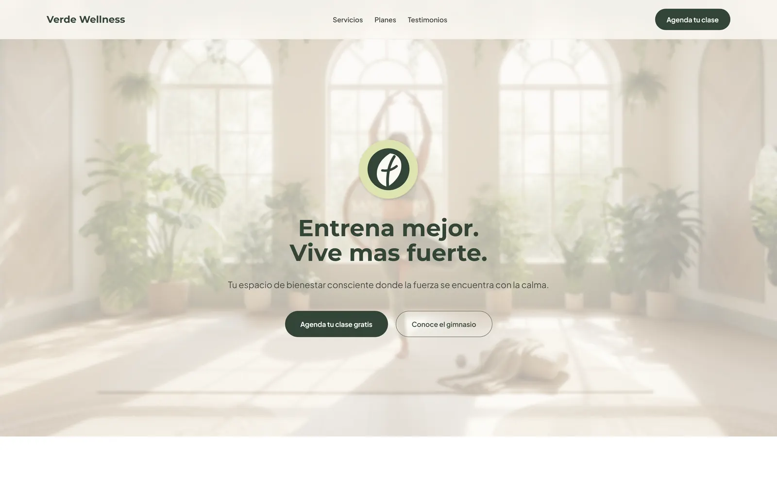 Captura del hero de Natural Wellness